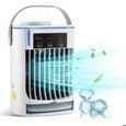 Climatiseur portable 4 en 1 –3 vitesses, réservoir 500ml, silencieux – pour bureau, chambre
