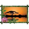 Sticker mural trompe l/'oeil decoration lambs ref 964