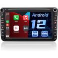 AWESAFE Autoradio Android 12 pour Golf 5 6 VW Passat Polo Seat Skoda,8''écran Tactile,Carplay Android Auto RDS,GPS,WiFi[2Go+32Go]-0