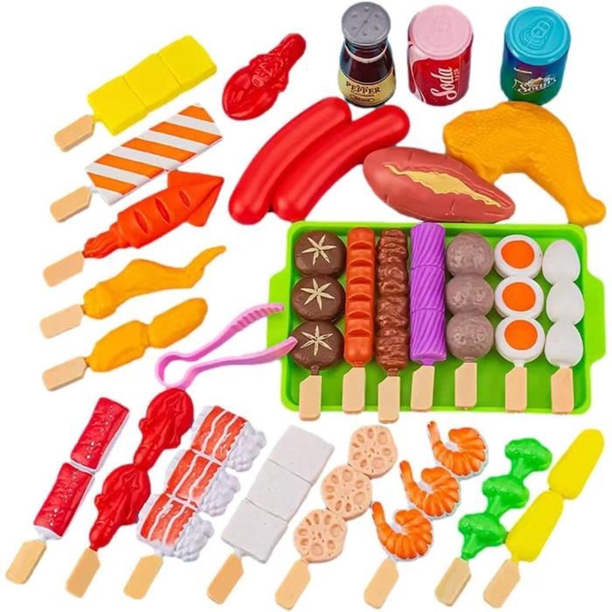 Jeu de Barbecue pour Enfant, Jouet Barbecue Enfant et Accessoires
