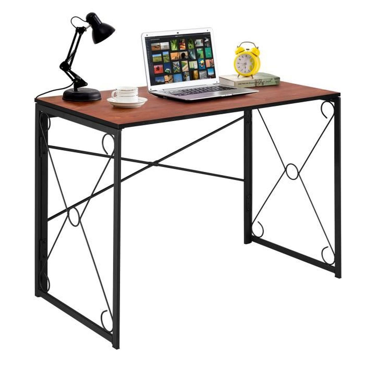 Vecelo Bureau Informatique Table De Bureau Pliante Style Industriel Bureau En Bois Et Metal Pour Enfant Adulte Gaming 100x50x75 Cm Achat Vente Bureau Vecelo Bureau Pliable Pour Soldes Sur Cdiscount