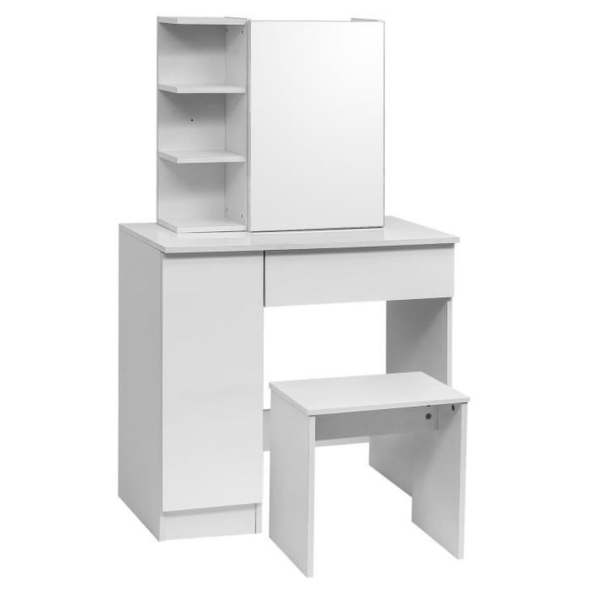 WOLTU Coiffeuse table de maquillage en MDF, Coiffeuse table avec miroir