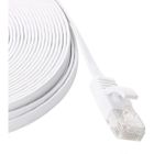 INECK® 15M Câble Ethernet Ultra Plat Lan câble réseau Blanc