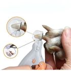 CUNEARY Ciseaux pour coupe-ongles - Professionnel - Chien - LED - Acier inoxydable - Anti-éclaboussures