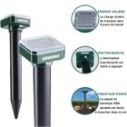 ABURNUDREY Solaire Repulsif Taupe - Répulsif Serpent Ultrason - Anti Taupe Solaire - Anti Taupe - Répulsif Taupe - Piege A Taupe (Lot de 2)