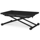 INTENSE DECO Table basse relevable - Philadelphia - Noir carbone - Pieds en métal - Plateau en MDF