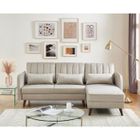 BAÏTA Canapé d'angle fixe IDAHO - BAITA - Sable - Réversible - 5 places