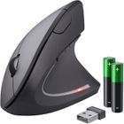 Trust Verto Souris sans Fil Verticale Ergonomique, Prévention Syndrome de la Souris et Epicondylite, pour PC / Portable / Mac