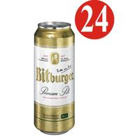 24 x Bidons Bitburger Pilsener 0,5L 4,8% Vol.