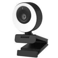 Cleyver - Webcam Streaming - HD 1080p, Microphones Antibruit, Angle de vue à 90°, Anneau Lumineux, Plug&Play - ODWCAML