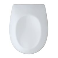 WENKO Abattant WC avec Frein de Chute VARONI, Cuvette de Toilette Fixation Facile Clipsable, en Duroplast Robuste, 35x44.5 cm,