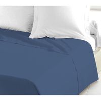 Drap Plat 245x270cm 100% Coton - Doux, Respirant, Qualité Hôtelière Pour Lit 2 Personnes