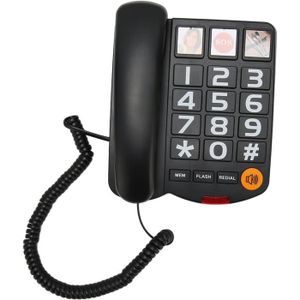 Téléphone fixe Téléphone à Gros Boutons pour Cadeaux Seniors, Tél