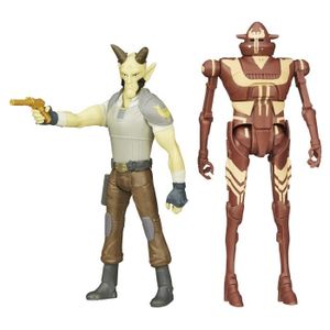 FIGURINE - PERSONNAGE Figurines Star Wars Rebels - Mission Séries - Cikatro Vizago & IG-RM - 10 cm