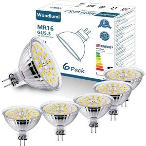 AMPOULE - LED Pack De 6 Ampoule Led Gu5.3 Mr16 6.5W Équivalent H