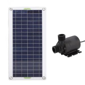 FONTAINE DE JARDIN Kit de pompe à eau solaire - Dilwe - 30W - Blanc -