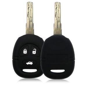 kwmobile Accessoire cl/é de Voiture pour Saab Coque pour Clef de Voiture Saab 3-Bouton en Silicone Noir /Étui de Protection Souple