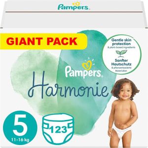 COUCHE PAMPERS HARMONIE TAILLE 5 123 COUCHES (11-16 KG)