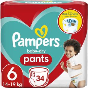 COUCHE PAMPERS Baby-Dry Pants Taille 6 - 34 Couches-culottes