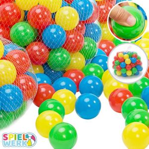 Mcottage Lot de 50 Boules colorées en Plastique Souple pour bébé et Enfant 