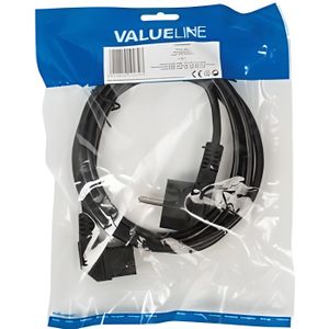 C13   Noir 5 M. Value Line CABLE D’ALIMENTATION Schuko Mâle Droit VALUELINE 320 IEC 