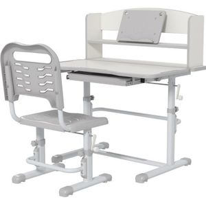 Fauteuil de bureau ergonomique inclinable réglable - repose-pied  rétractable, support lombaires, tétière ajustable - blanc gris - Conforama