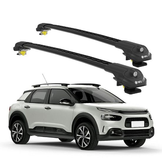 TURTLE Barres De Toit Crown Pour Mercedes-Benz Citan 2012-2021 Version Courte - Noires, Charge 250 Kg