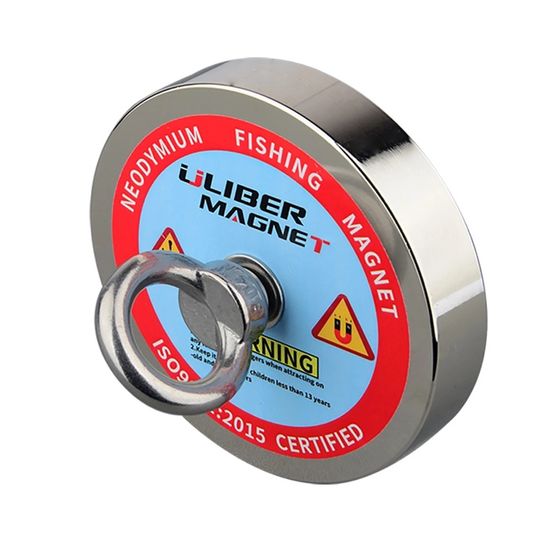 Aimant Néodyme Puissant Diamètre 48mm - Force 80kg, Boulon à œil - Pour Pêche Magnétique, Récupération