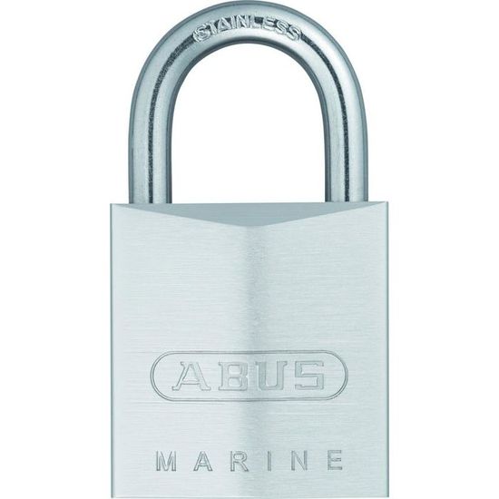 Cadenas Laiton Marine Extérieur Cadenas ABUS Marine 75IB/30 - Laiton Nickelé, Sécurité Niveau 5, 2 Clés Serrure Extérieur Résistante