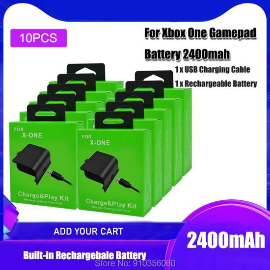 10PCSBatterie aste avec câble USB pour Xbox One, de