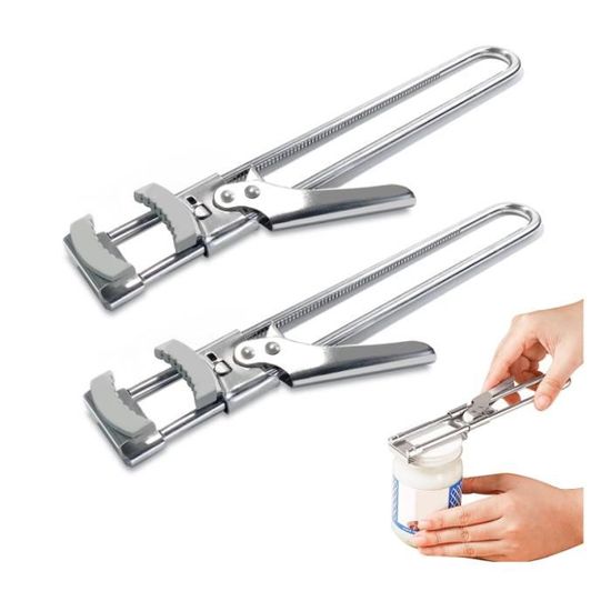 Ouvre-boîte Manuel Sopito - Lame Acier Inoxydable, Poignée Ergonomique Antidérapante, Fonction Magnétique, Décapsuleur Intégré - 6