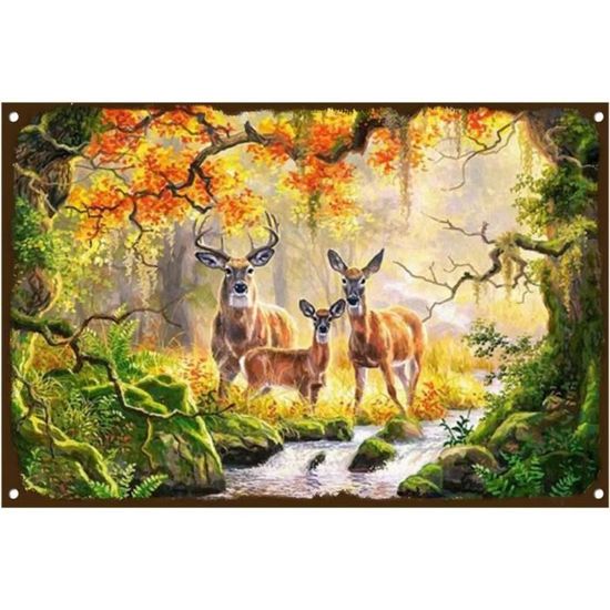 Plaque Métal Vintage Citrouille - Décoration Murale Automne Halloween - 20,3 X 30,5 Cm - Idéale Maison, Café, Bar - 3