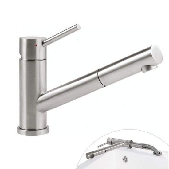 Rubinetto Da Cucina Villeroy & Boch Como | Acciaio Inossidabile Solido, Beccuccio Estraibile, Regolazione 45°