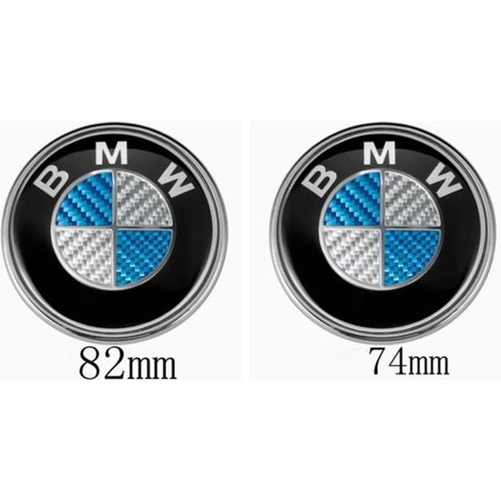 2 pièces Logo Insigne Emblème Bmw 82mm /74mm Capot Coffre E30 E36 E46 E34 E39  M3 M5