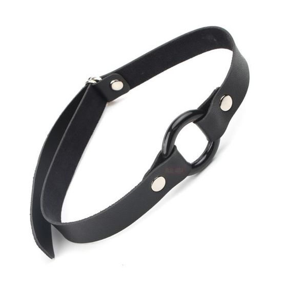 Bâillon Bouche En Cuir Avec O-Ring – SM Bondage – Réglable – Jeu De Rôle Pour Couples – Neuf