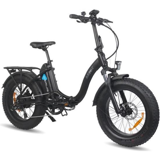 DERUIZ AMBER 20 Pouces Vélo électrique 500W 48V Fat VTT pliable Ebike Electric Bike, 624Wh Batterie 38km/h pour Adulte(Noir)