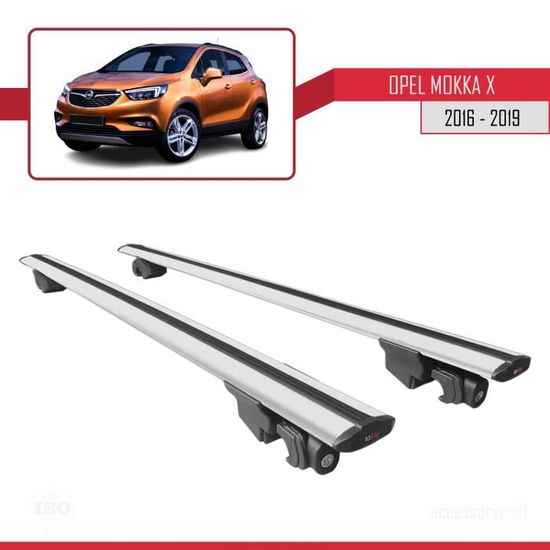 Barres De Toit Transversales Pour Opel Mokka X (2016+) - Neuves - Marque Turtle - 2 Ans Garantie