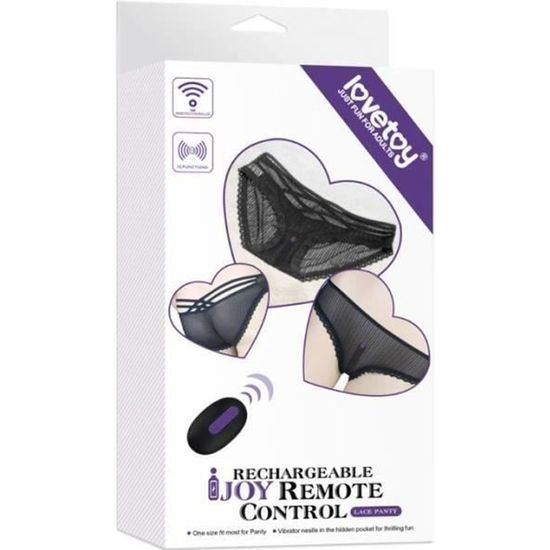 Culotte Vibrante Plaizir Avec Télécommande - Masturbateur Discret Pour Femme, Noir