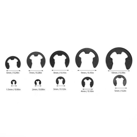 Coffret Assortiment 300 Circlips Extérieurs – YT-06880