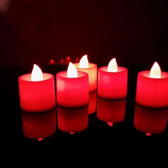 Demissle Lot de 24 bougies flottantes de Noël de 3,8 cm avec tiges de baies  rouges et houx, bougies flottantes en cire non parfumée pour centres de