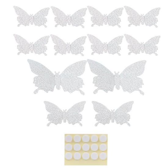 80 Autocollants Papillons Violets En PVC - Imperméables - Pour Décoration Mur, Fenêtre, Album - Environ 4x2 Cm - 9