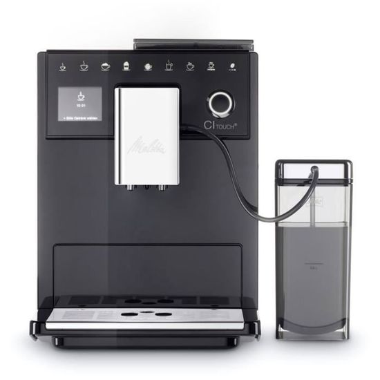 Broyeur MELITTA Ci Touch Noir - Machines à café - Pression 15 bar - Compatible Café moulu, grains de café