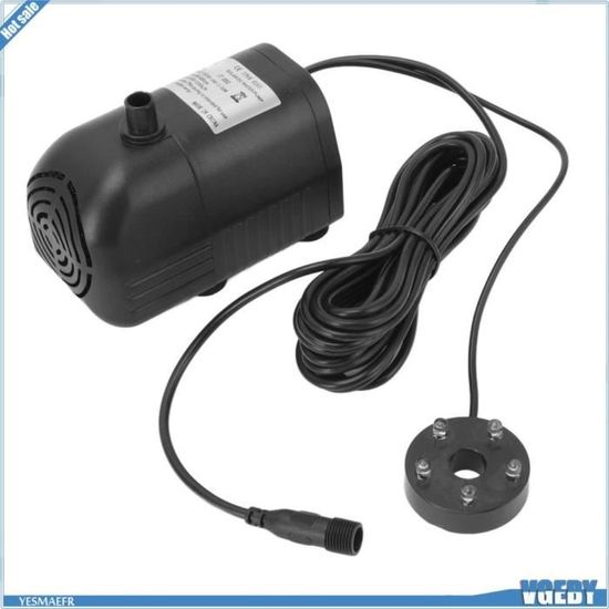 Pompe à Eau Solaire Submersible Décorative ABS Avec Lumière pour Jardin
