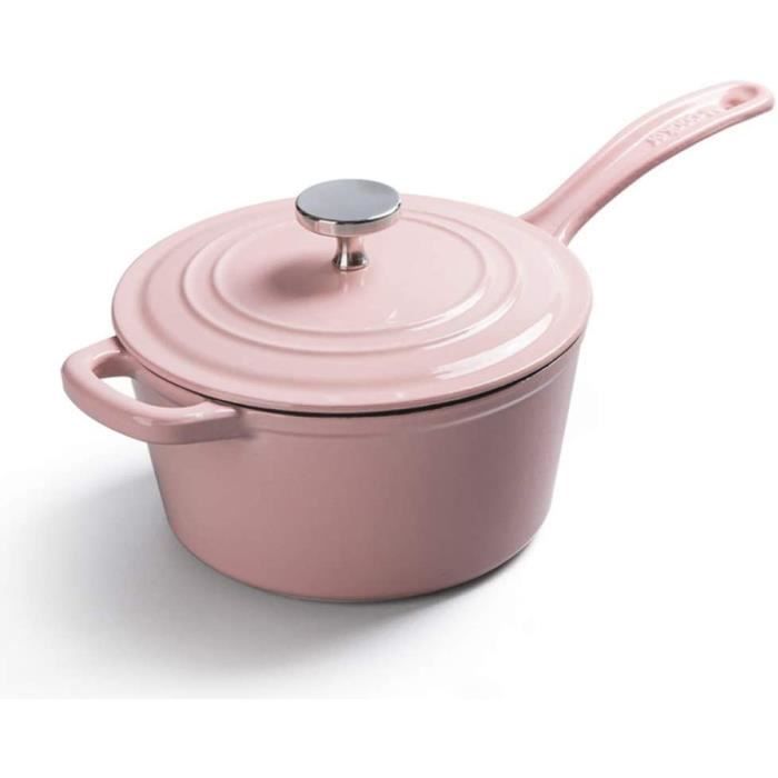 Casserole à Lait En émail Bleu Turquoise K. Krüger - 1 Litre - Pour Tous Feux (induction Inclus)