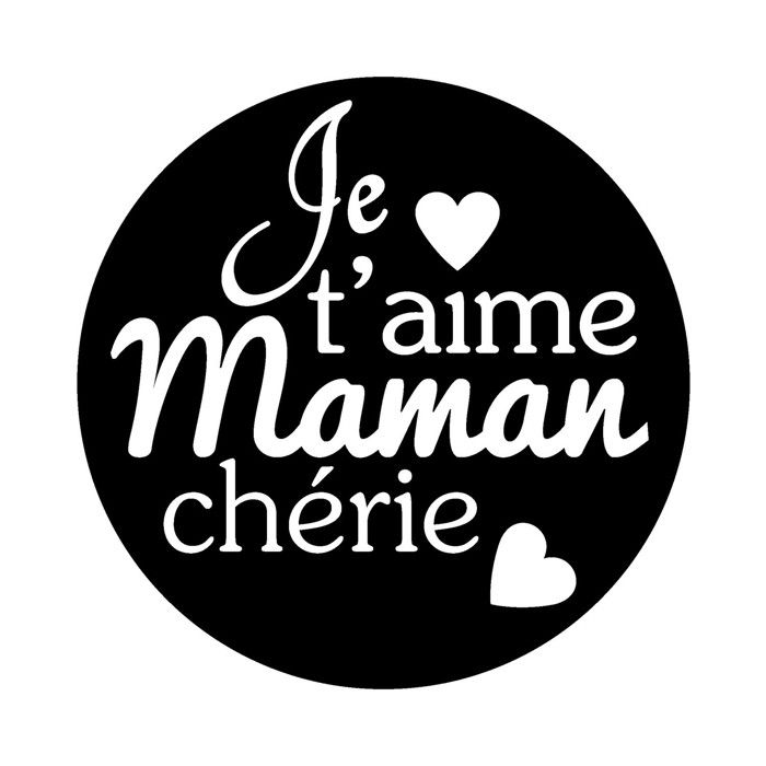 Tampon Transparent + bloc - Je t'aime maman - Artémio Incolore