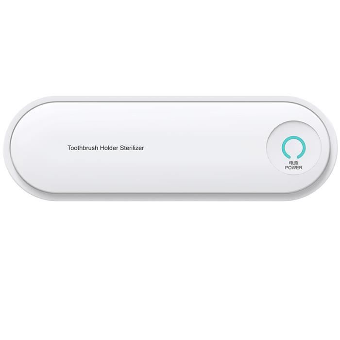 Séchoir de désinfection de brosse à dents ultraviolets, porte-brosse à dents d'aspiration murale non poreuse