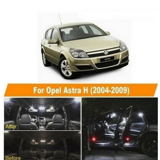 Opel Astra H OPC GTC pack LED ampoules eclairage interieur Blanc 6000K 19pcs