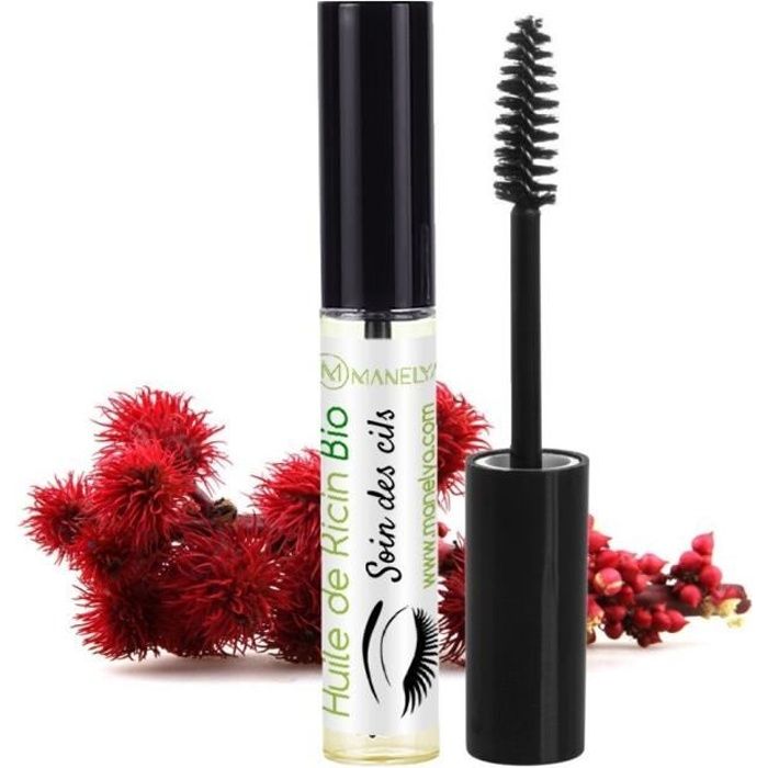 Manelya Soins Des Cils - Huile De Ricin pure - 100% naturel et Bio Certifier Par Un Laboratoire