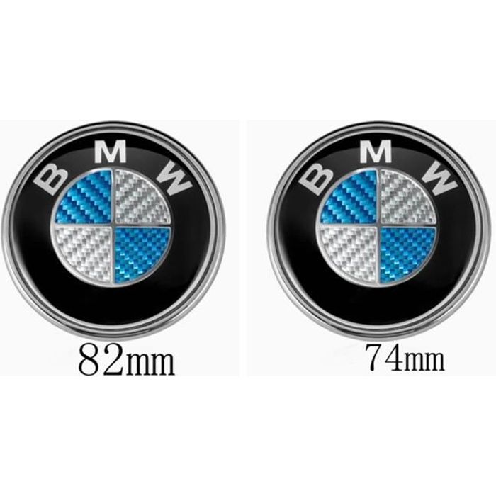 2 pièces Logo Insigne Emblème Bmw 82mm /74mm Capot Coffre E30 E36 E46 E34 E39 M3 M5