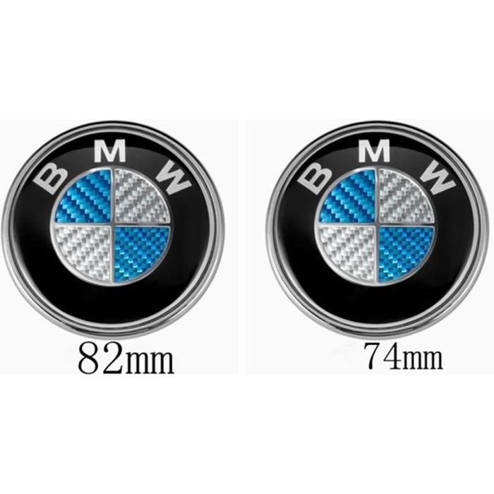 2 pièces Logo Insigne Emblème Bmw 82mm /74mm Capot Coffre E30 E36 E46 E34 E39 M3 M5